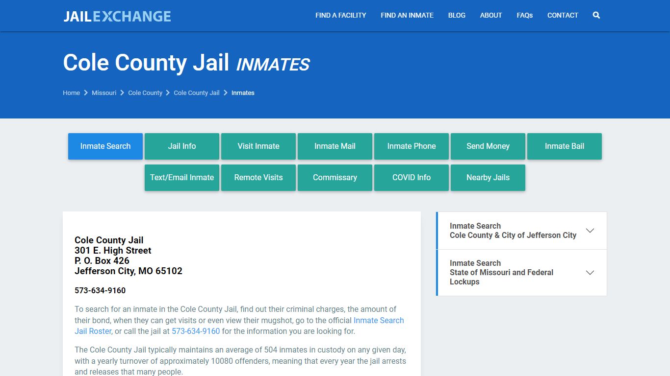 Cole County Jail Inmates | Arrests | Mugshots | MO