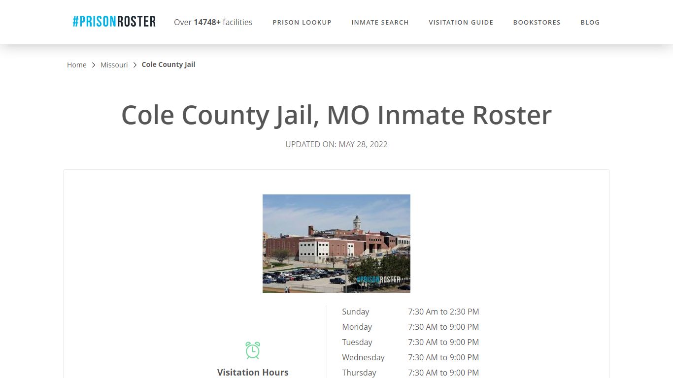 Cole County Jail, MO Inmate Roster - Prisonroster